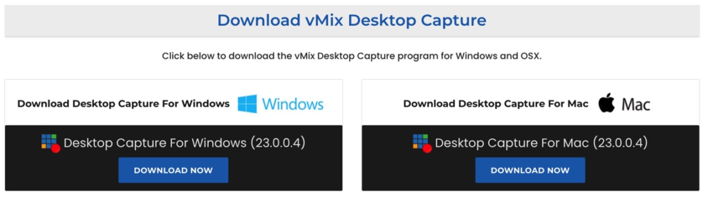 vMix Desktop Capture